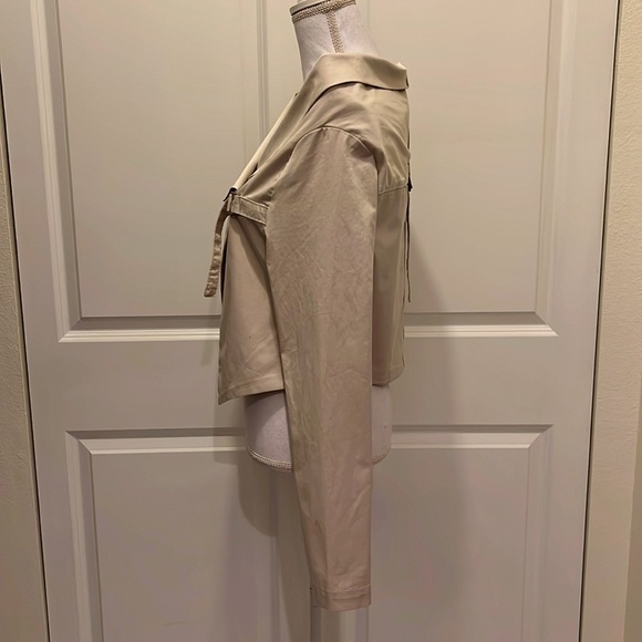 Sarah Pacini Khaki Jacket with Buckle Closure - Picture 5 of 9